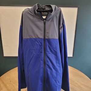 And1 Men's Blue and Gray Zip Up Warm Up Top